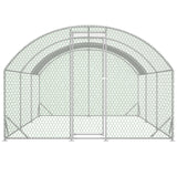9.84' x 19.68' x 6.56' Large Dome Shaped Walk - in Chicken Coop Metal with Waterproof and Anti - UV Cover - Fab Heavy Parts