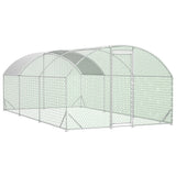 9.84' x 19.68' x 6.56' Large Dome Shaped Walk - in Chicken Coop Metal with Waterproof and Anti - UV Cover - Fab Heavy Parts
