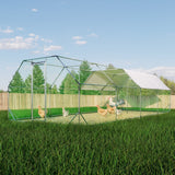 9.94 ft. x 25.68 ft. Galvanized Large Metal Walk in Chicken Coop - Fab Heavy Parts