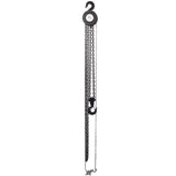 Chain Hoist 11000lbs 5T Capacity 10ft with 2 Heavy Duty Hooks Manual Steel Construction--Black