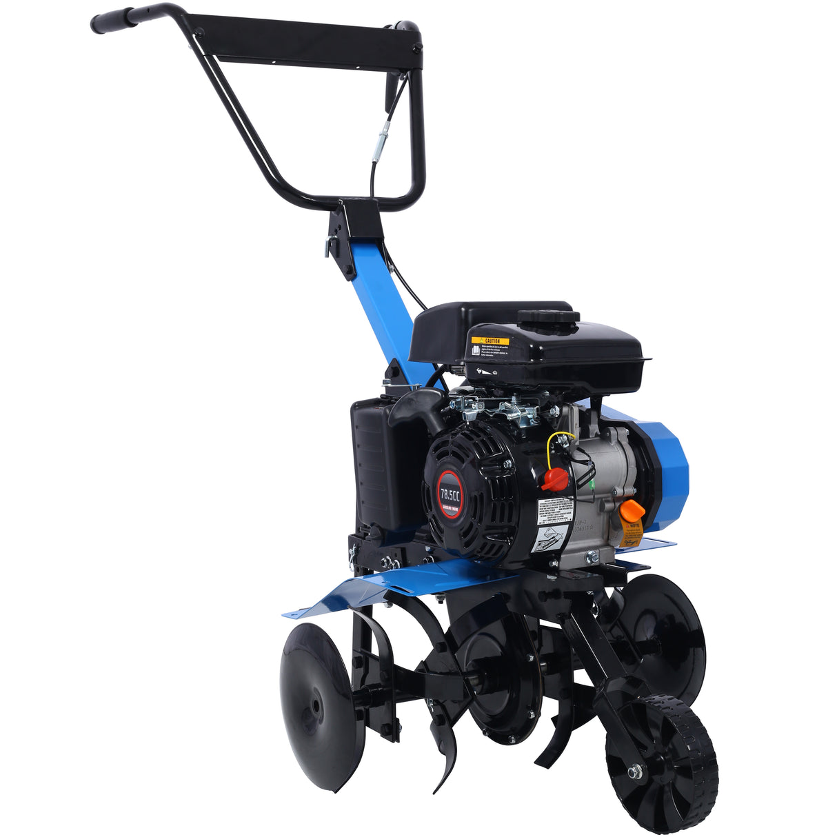 Gas-Powered 4-Cycle 2-in-1 Tiller and Cultivator 78.5cc with Handle 18IN Till Width EPA Complaint