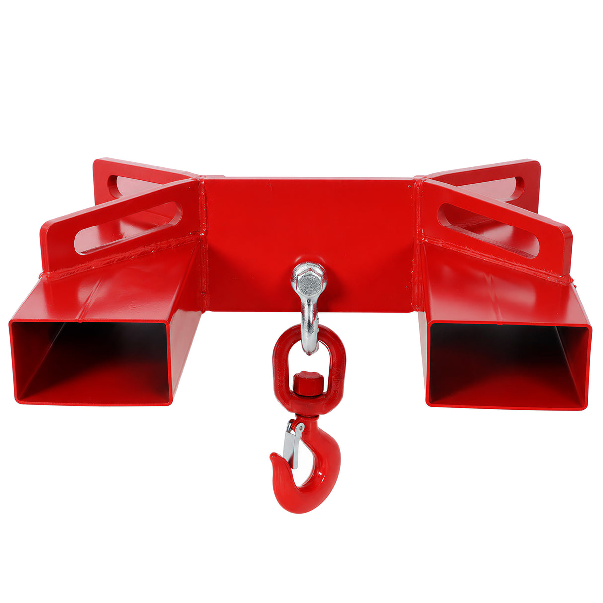 Heavy Duty Forklift Mobile Crane Attachment 6600 LBS Load Capacity Fork Lifting Hoist with Safety Hook & Dual Large T-Bolts