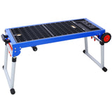 5-in-1 Portable Workbench with Detachable Miter Saw Stand & Height Adjustable Legs Scaffold/Dolly/Creeper/Platform