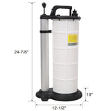 9L 2.4 Gallon Manual Oil Extractor Pump Oil Changer Vacuum Fluid Evacuator Extractor - Fab Heavy Parts