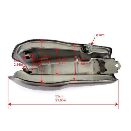 9L 2.4Gal Cafe Racer Gas Fuel Tank Universal Fits for Yamaha RD400 RD350 for BMW R100 - Fab Heavy Parts