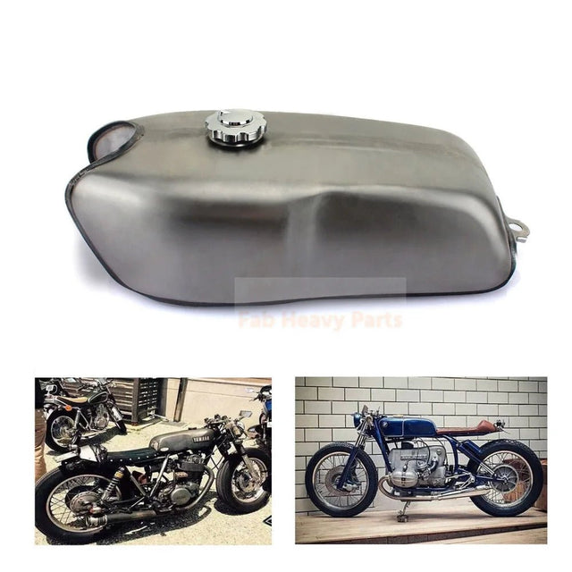9L 2.4Gal Cafe Racer Gas Fuel Tank Universal Fits for Yamaha RD400 RD350 for BMW R100 - Fab Heavy Parts