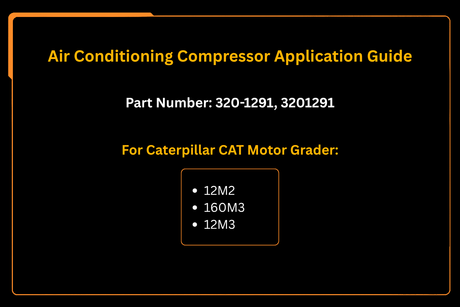 エアコンコンプレッサー 320-1291 3201291 キャタピラーモーターグレーダー CAT 12M2 160M3 12M3 に適合