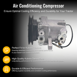 Air Conditioning Compressor RD451-93900 RD45193900 Fit Kubota Tractor M100XDC M108SDC M110XDC L4240HSTC L5240HSTC