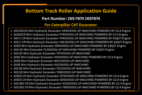 265-7674 2657674 Bottom Track Roller Fits for Caterpillar CAT 304 304.5 305 305.5 Excavator