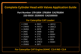 Engine 3044C C3.4 Complete Cylinder Head with Valves 179-1854 for Caterpillar CAT Loader 236B 246C 252B 252B3 256C 262C 267B 268B 272C 277C 287C 297C 906