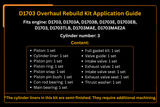 D1703 Overhaul Rebuild Kit For Kubota Engine