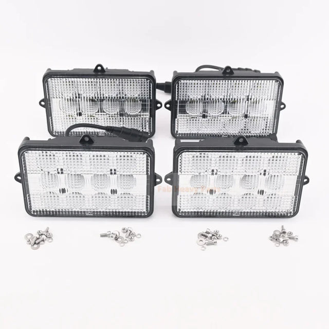 4 PCS 6"x4" LED Cab Light 6500K AH159332 Fits for John Deere Combine 9410 9510 9610 9400 9500 9600 9450 9550