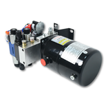Double Acting Hydraulic Power Unit 3kW 24V DC 8 Quart Steel Tank 1.8GPM 2900PSI SAE 8 Fits for Dump Trailer Car Lifting - Fab Heavy Parts