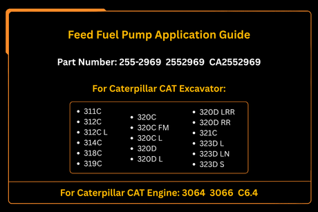 フィード燃料ポンプ 255-2969 2552969 キャタピラー CAT エンジン 3064 3066 C6.4 掘削機 311C 312C 318C 320C 321C に適合
