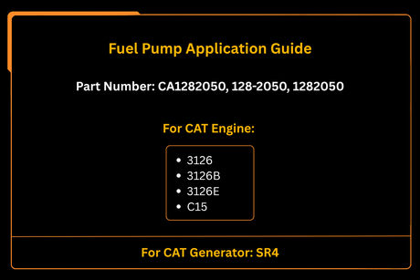 燃料ポンプ 128-2050 1282050 キャタピラー CAT エンジン 3126 3126B 3126E C15 発電機 SR4 に適合