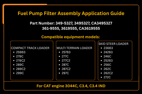 燃料ポンプフィルター Assy 3495327 349-5327 キャタピラー 262 289C 272C 279C2 に適合
