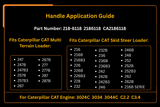 Kahva 218-6118 2186118 Sopii Caterpillar CAT -moottoriin C2.2 3034 Kuormaaja 247 247B 257B 267 267B 216 216B 232B 236 236B 242B 252B