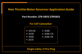 Nuevo regulador del motor del acelerador 379-0803 3790803 se adapta a CAT Caterpillar 306E 307E 308E 304E 303.5E