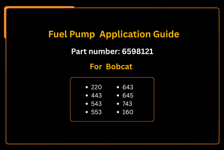 Pompa del carburante 6598121 Sostituzione aftermarket per Bobcat 220 443 543 553 643 645 743 1600
