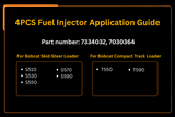 4PCS Fuel Injector 7334032 7030364 Aftermarket Replacement For Bobcat Loader S510 S530 S550 S570 S590 T550 T590