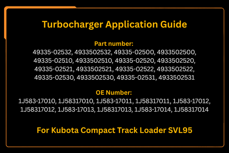 Turbocharger 4933502532 49335-02532 1J583-17014 for Kubota Engine V3800-TIEF4-Z 3.8L