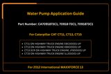 Wasserpumpe 7091873C1 für 2012 International MAXXFORCE 13. Passend für Caterpillar CT11 CT13