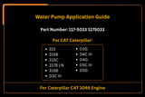 Water Pump 117-5033 1175033 Fits for Caterpillar CAT D3C D3G D4C D4G D5C D5G Tractors 3046 Engine