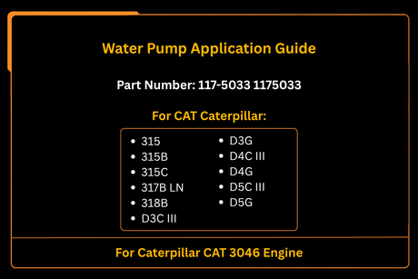 Wasserpumpe 117-5033 1175033 Passend für Caterpillar CAT D3C D3G D4C D4G D5C D5G Traktoren 3046 Motor