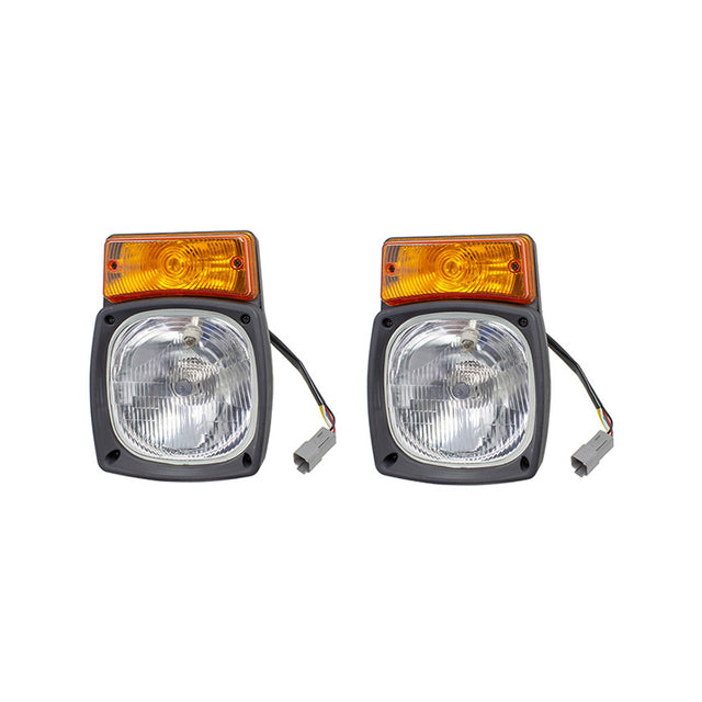 A Pair 24V Head Lamp 212-9358 2129358 212-9357 2129357 Fits for Caterpillar CAT Engine 3024 3034 3054 Loader 416C 416D 420D