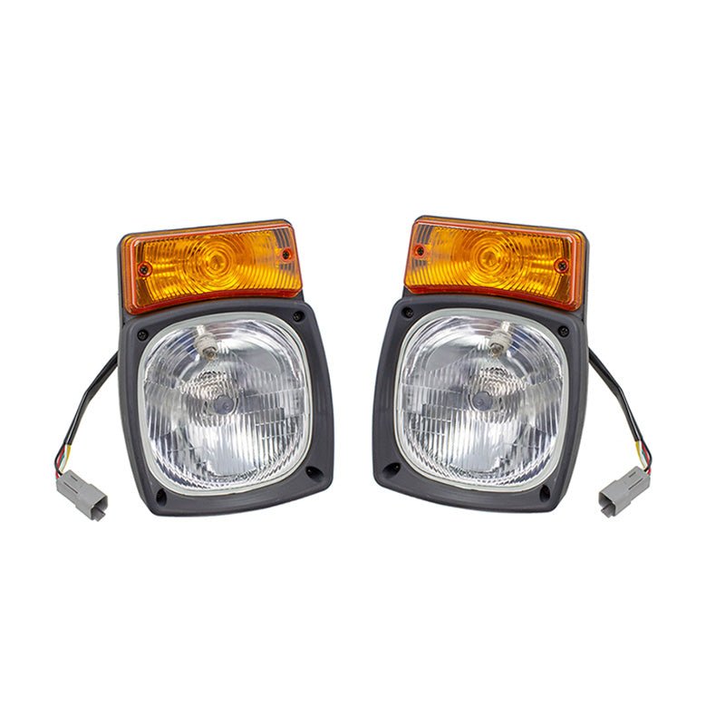 A Pair 24V Headlamp 3E - 7585 3E7585 3E - 7584 3E7584 Fits for Caterpillar CAT Engine 3054 3176 3196 3034 Loader 416B 216 226B - Fab Heavy Parts