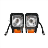 A Pair Floodlamp AT330210 AT330211 Fits for John Deere Engine 4024 4045 5030 Loader 204K 244K 304J 344K - Fab Heavy Parts