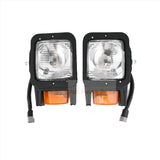 A Pair Floodlamp AT330210 AT330211 Fits for John Deere Engine 4024 4045 5030 Loader 204K 244K 304J 344K - Fab Heavy Parts