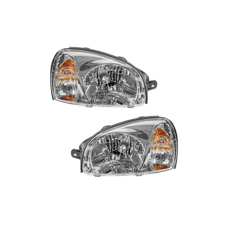 A Pair of Left and Right Headlight HY2502134 HY2503134 for Hyundai Santa Fe 2003 - 2006 - Fab Heavy Parts
