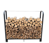 Artibear Firewood Rack Stand 4ft Heavy Duty Logs Holder--Matte Black