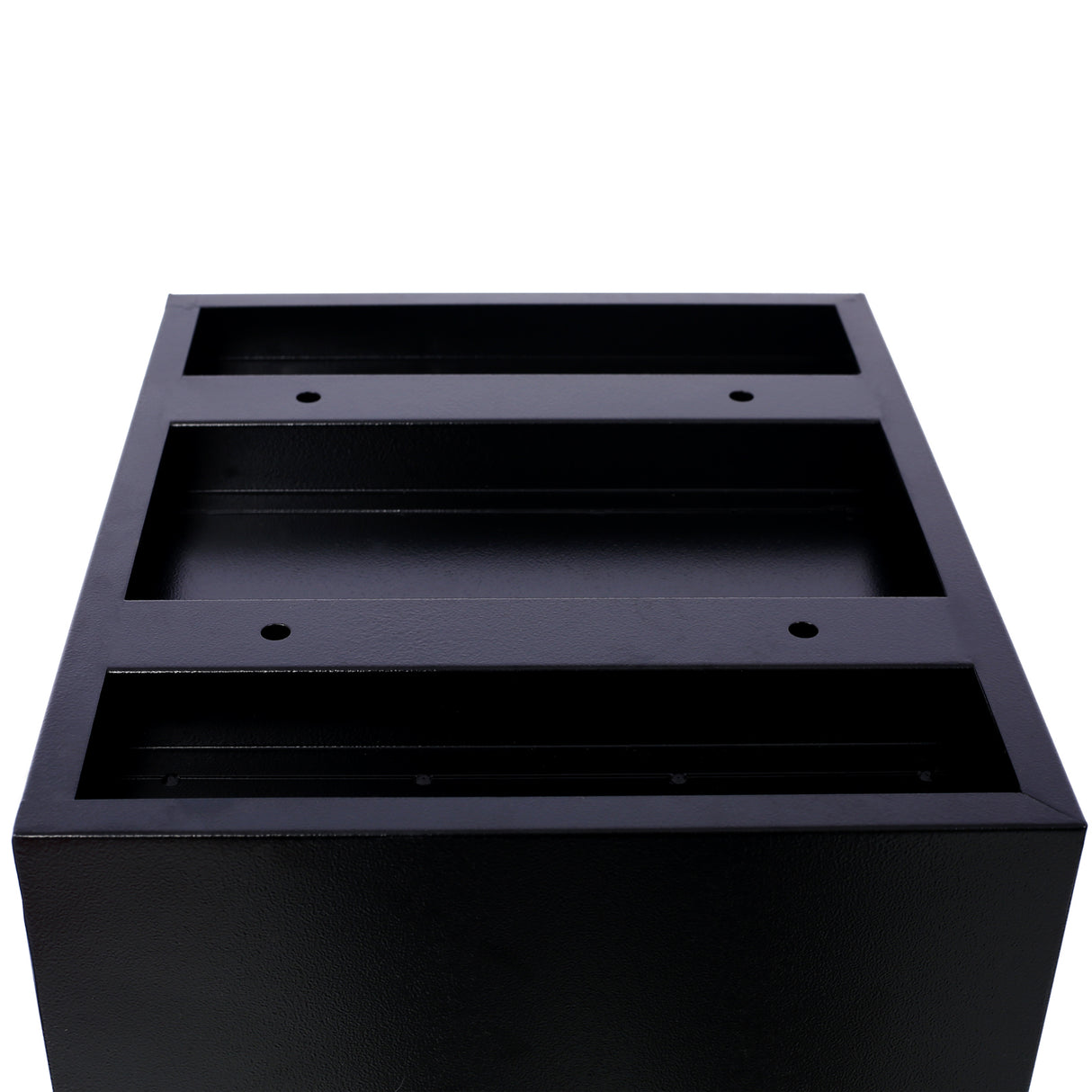 Package Delivery Box 14'' x 11.3'' x 42'' Galvanized Steel Parcel Mailbox w/ Code Lock & Mounting Hardware--Black and White