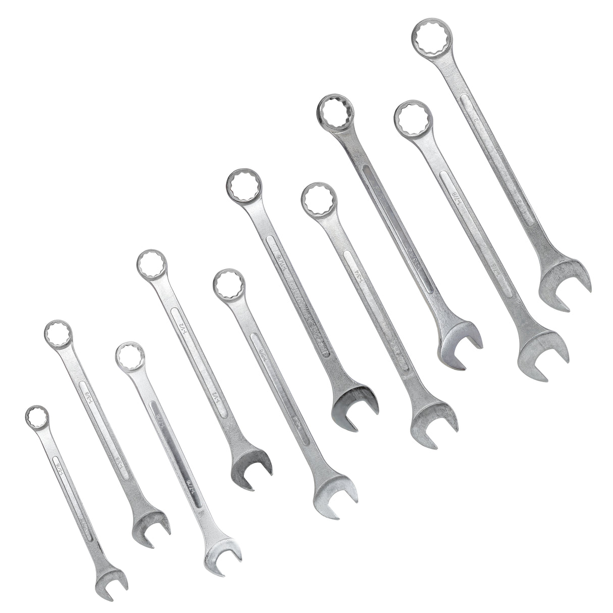10 PCS SAE Jumbo Combination Wrench Set Extra Large, SAE 1-5/16", 1-3/8", 1-7/16", 1-1/2", 1-5/8", 1-11/16", 1-3/4", 1-13/16", 1-7/8", 2" --Chrome Plated