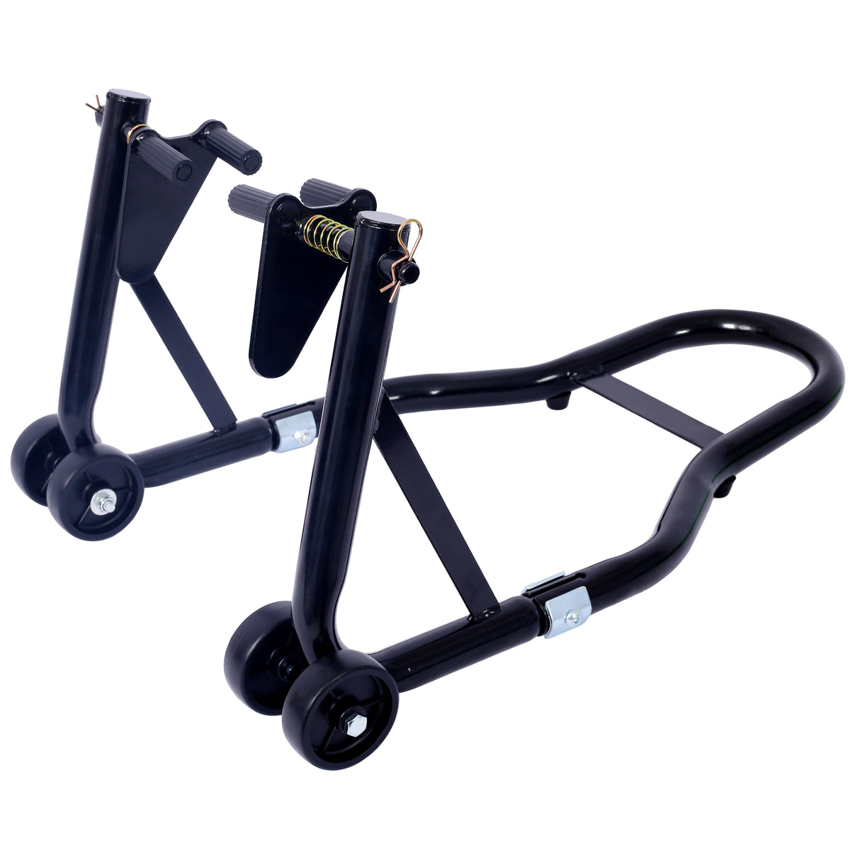 Motorcycle Stand 1000LB Sport Bike Front and Rear Wheel Lift Swingarm Paddock U--Black