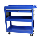 1-Drawer Utility Rolling Cart Tool Heavy Duty with Wheels and Locking System--Blue