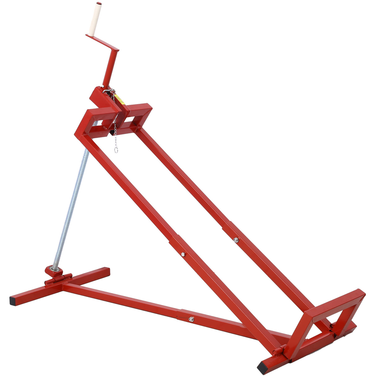 Easy Mower Lift 800 Lbs Capacity Ride-on Cleaning Aid + 45° Tilt Adjustable--Red