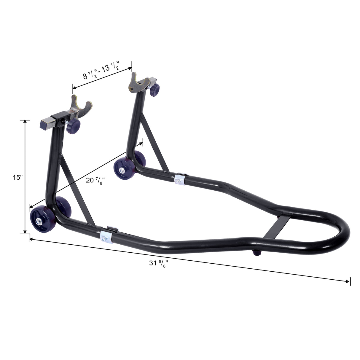 Motorcycle Stand 1000LB Sport Bike Front and Rear Wheel Lift Swingarm Paddock U--Black