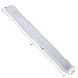 Pack of 2 74" L 960lbs Capacity Loading Ramps with 2Pcs Tie Straps 1Pair Gloves--Silver