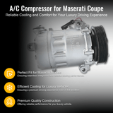 A/C Compressor 183309 Fits for Maserati Coupe Quattroporte Spyder 4200GT SD1230 1230F - Fab Heavy Parts