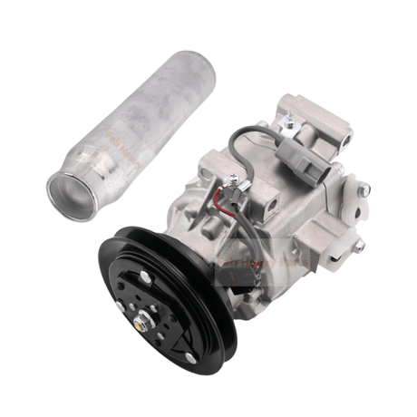 A/C Compressor 6A671 - 97114 & Receiver Drier 3F999 - 01740 Fits for Kubota Tractor M105 M105S M95SD M108 M4900 M5700 M6800 M8200 L3240 L3940 L4630 - Fab Heavy Parts