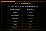 A/C Compressor 7363374 Aftermarket Replacement For Bobcat s550 s570 s590 s595 s630 s650 t550 t590 t595 t630 t650 e32 e35 e42 e45 e50 e55 e85 - Fab Heavy Parts