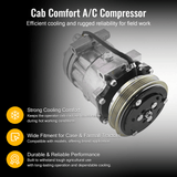 A/C Compressor 87519620 Fits for CASE Tractor FARMALL 105N 105U 105V 60 65C 70 75C 80 85C 85N 90 95 - Fab Heavy Parts