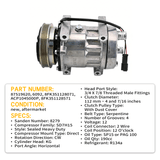 A/C Compressor 87519620 Fits for CASE Tractor FARMALL 105N 105U 105V 60 65C 70 75C 80 85C 85N 90 95 - Fab Heavy Parts