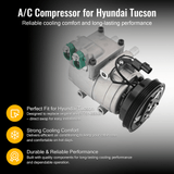 A/C Compressor 97701 - 2E000 Fits for Hyundai Tucson L4 2.0L 2005 - 2009 - Fab Heavy Parts