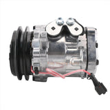 A/C Compressor KHR3536 4615804 For John Deere 27D 35D 35G Hitachi ZX30UR - 2 ZX55UR - 3D - Fab Heavy Parts