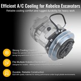 A/C Compressor LC91V00002F1, LC91V00002F3 fits Kobelco SK330 SK330 - 6E SK200 - 6 SK210 - 6E - Fab Heavy Parts