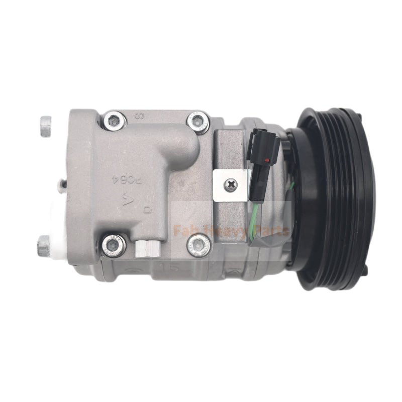 A/C Compressor w/ Clutch 2208 - 6013B Fits for Doosan DL200 DL220 DL250 DX140LC DX160LC - Fab Heavy Parts